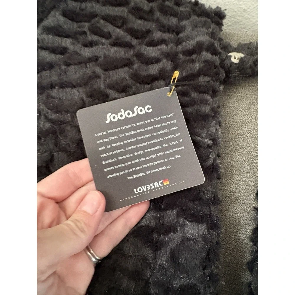 LoveSac Sodasac Pillow X 3 Black Crock Phurry Rare